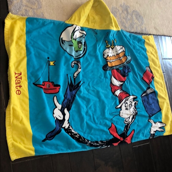Pottery Barn Kids Accessories Nate Hooded Dr Seuss Towel Poshmark